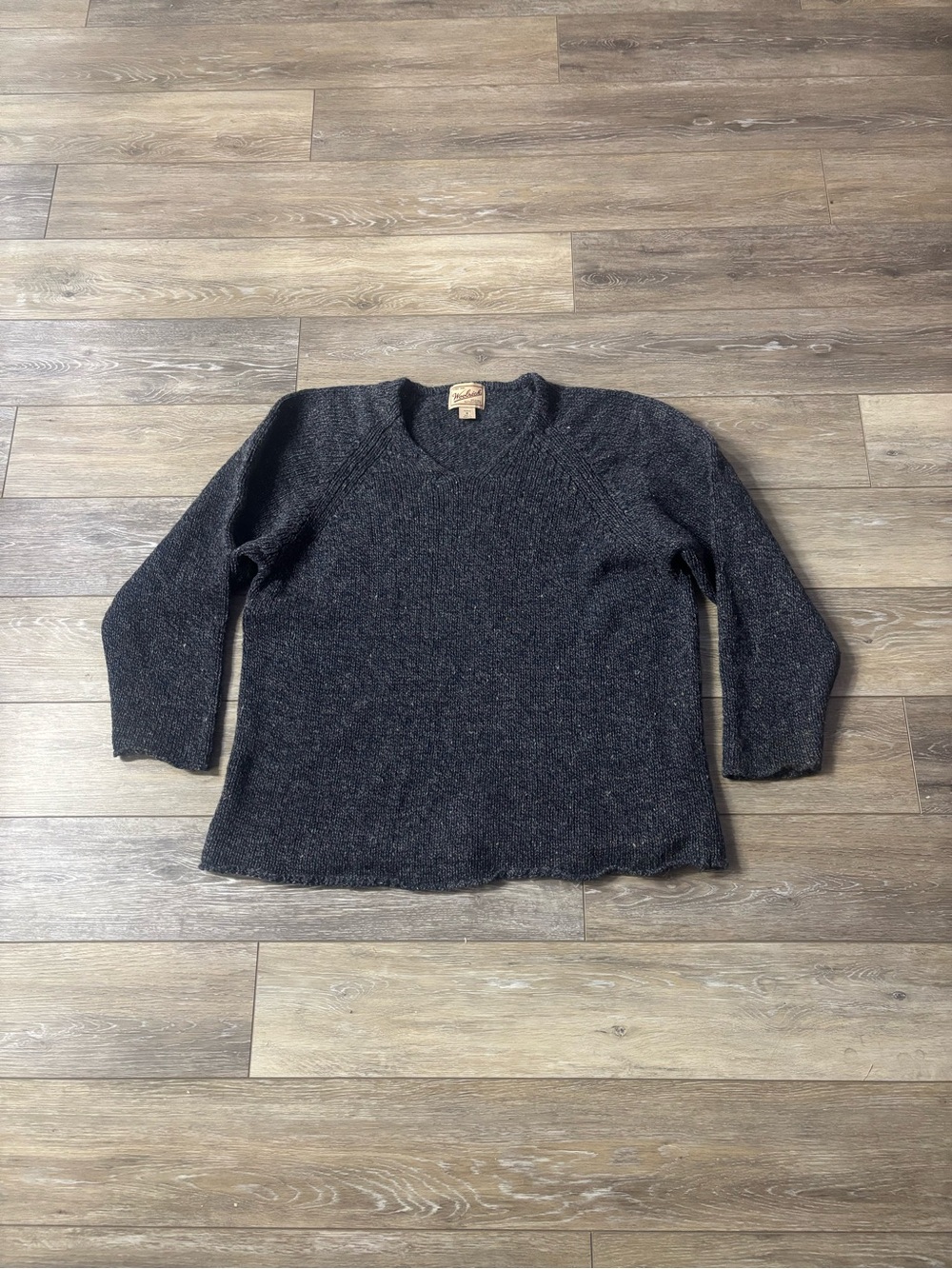 Woolrich Sweater Sz M Pullover Wool Blue Classic Cabincore Oversized Cozy Winter